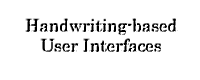 Handwritting Interface